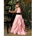 Robe de fille florale rose rose ou robe formelle de fille de fleur ou motifs de robe de fille de fleur de bébé ou robe de fille de fleur de taille plus